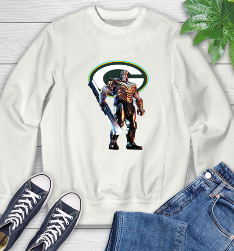 NFL Thanos Gauntlet Avengers Endgame Football Green Bay Packers Sweatshirt