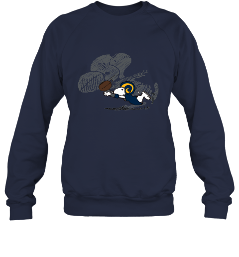 Los Angeles Rams Snoopy Plays The Football Game Sweatshirt