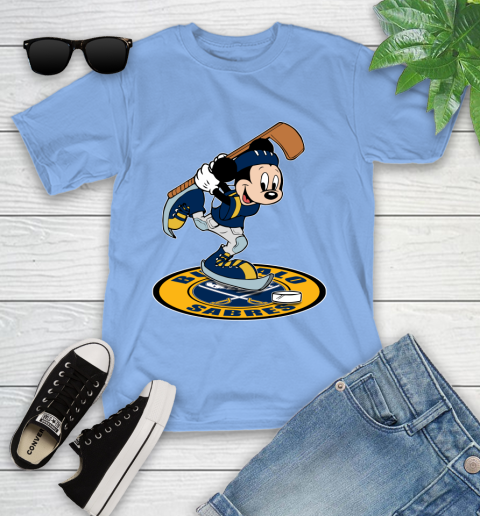 NHL Hockey Buffalo Sabres Cheerful Mickey Disney Shirt Youth T-Shirt 11