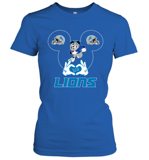 I Love The Lions Mickey Mouse Detroit Lions T-Shirt - T-shirts Low