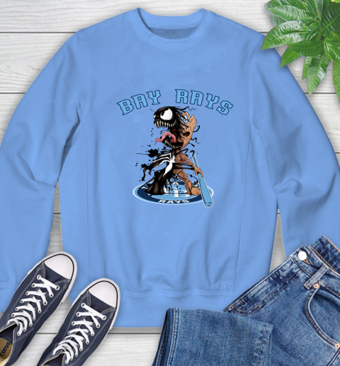 MLB Tampa Bay Rays Baseball Venom Groot Guardians Of The Galaxy Sweatshirt 11