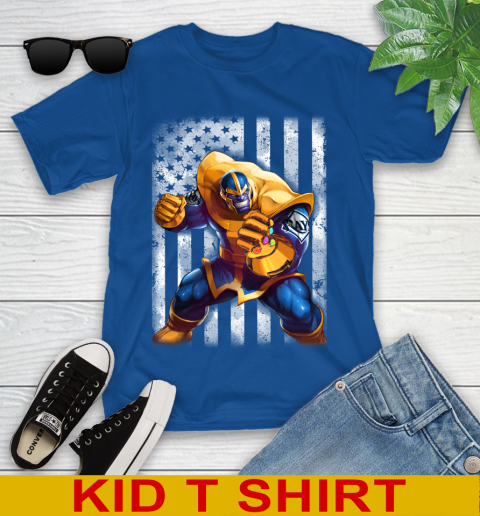 MLB Baseball Tampa Bay Rays Thanos Marvel American Flag Shirt Youth T-Shirt 10