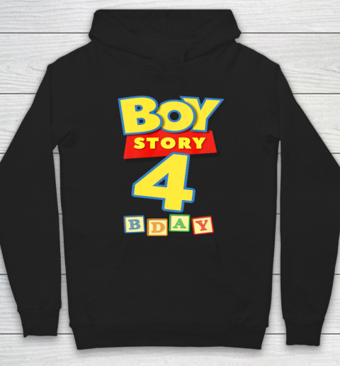 Toy Blocks Boy Story 4 Year Old Birthday Hoodie