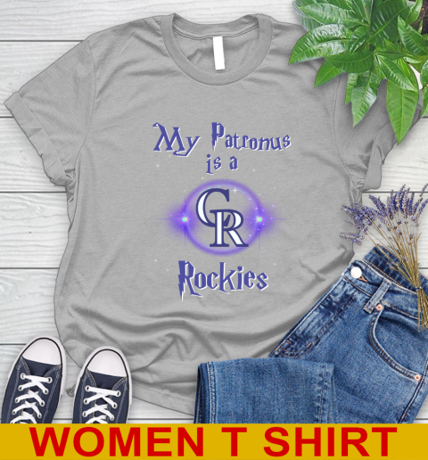 MLB Baseball Harry Potter My Patronus Is A Colorado Rockies Women's T-Shirt 5