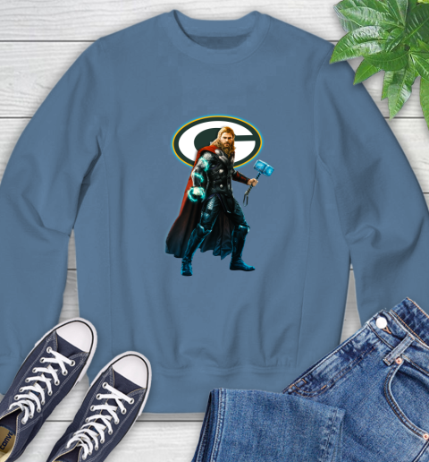 NFL Thor Avengers Endgame Football Green Bay Packers Sweatshirt 7