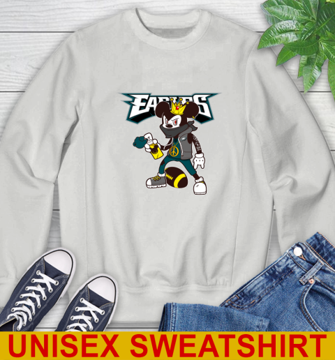 Philadelphia Eagles NFL Football Mickey Peace Sign Sports Sweatshirt 6 Philadelphia Eagles NFL Football Mickey Peace Sign Sports Sweatshirt - Image 6