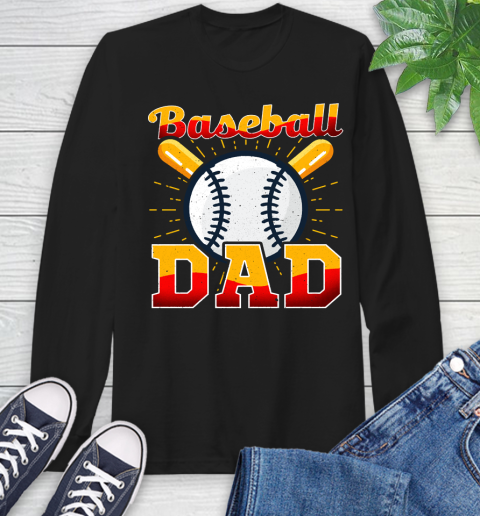 Father S Day Funny Gift Ideas Apparel Baseball Dad Awesome Coach Long Sleeve T Shirt Itees Global