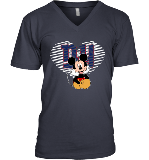 NFL New York Giants The Heart Mickey Mouse Disney Football T Shirt X35MwBML8Sw v neck unisex 8 95 151514 front navy