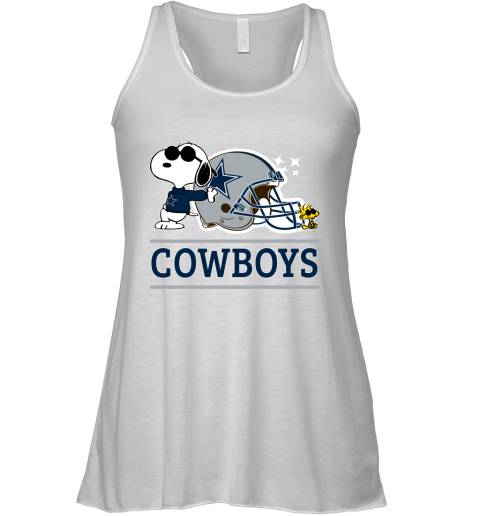 The Dallas Cowboys Joe Cool And Woodstock Snoopy Mashup Racerback Tank