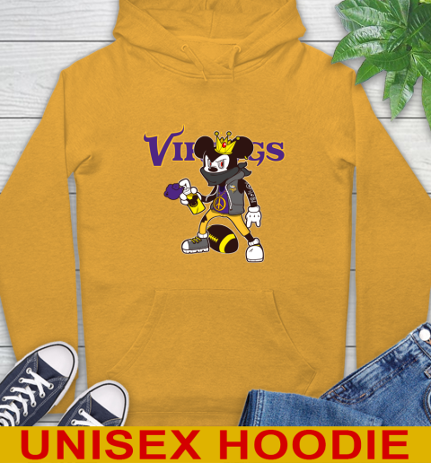 Minnesota Vikings NFL Football Mickey Peace Sign Sports Hoodie 3