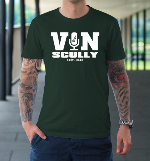Vin Scully Microphone 1927 2022 T-Shirt 3