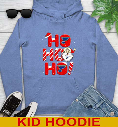 St.Louis Blues NHL Hockey Ho Ho Ho Santa Claus Merry Christmas Shirt Youth Hoodie 12