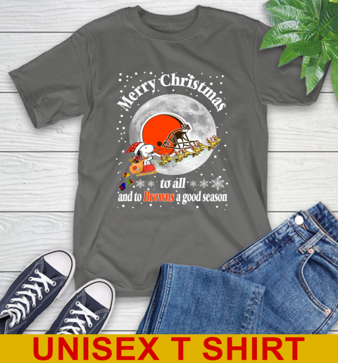 Cleveland Browns Merry Christmas To All And To Browns A Good Season NFL Football Sports T-Shirt 10