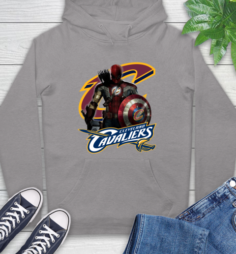 Cleveland Cavaliers NBA Basketball Captain America Thor Spider Man Hawkeye Avengers Hoodie 6