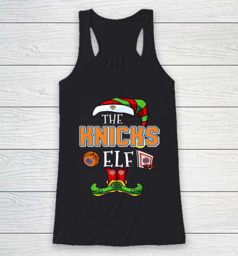 New York Knicks Christmas ELF Funny NBA Racerback Tank