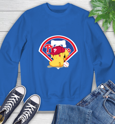 MLB Pikachu Baseball Sports Philadelphia Phillies Sweatshirt 8