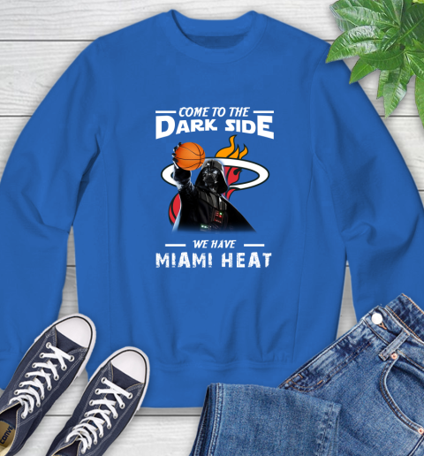 NBA Come To The Dark Side We Have Miami Heat Star Wars Darth Vader Basketball Sweatshirt 9