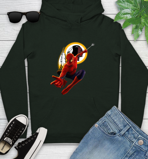 NFL Spider Man Avengers Endgame Football Washington Redskins Youth Hoodie 13