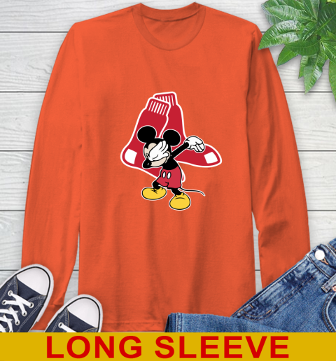 Boston Red Sox MLB Baseball Dabbing Mickey Disney Sports Long Sleeve T-Shirt 5