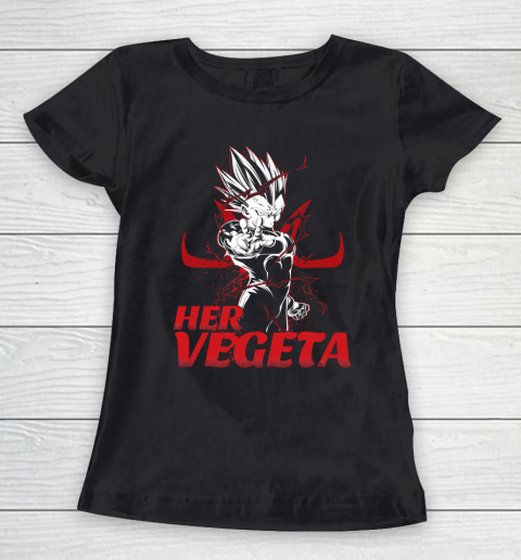 Super Saiyan Vegeta Couple Her Vegeta Dragon Ball Women's T-Shirt