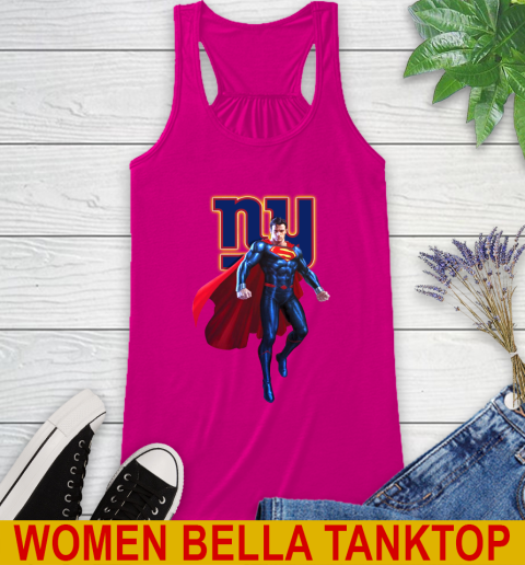 NFL Superman DC Sports Football New York Giants Racerback Tank 8