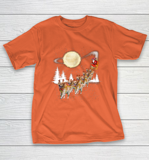Golden Retriever Reindeer Christmas T-Shirt 4