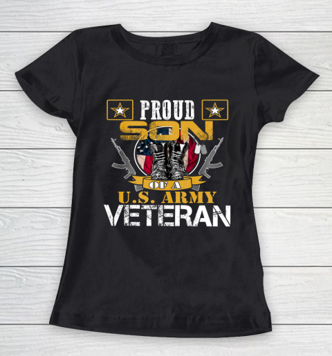 Veteran Shirt Vintage Proud Son Of A U S Army Veteran Women's T-Shirt