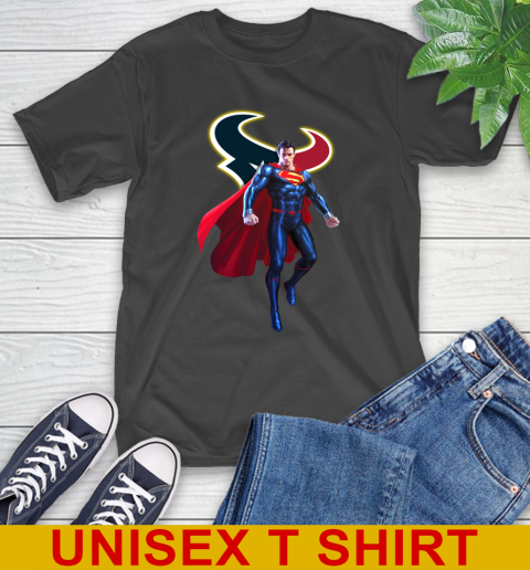 NFL Superman DC Sports Football Houston Texans T-Shirt 2