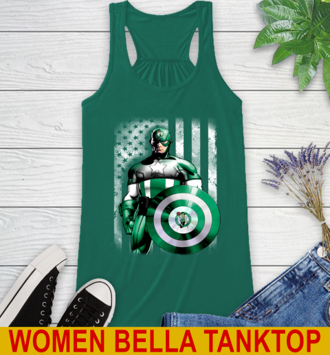 Boston Celtics NBA Basketball Captain America Marvel Avengers American Flag Shirt Racerback Tank 6 Boston Celtics NBA Basketball Captain America Marvel Avengers American Flag Shirt Racerback Tank - Image 6