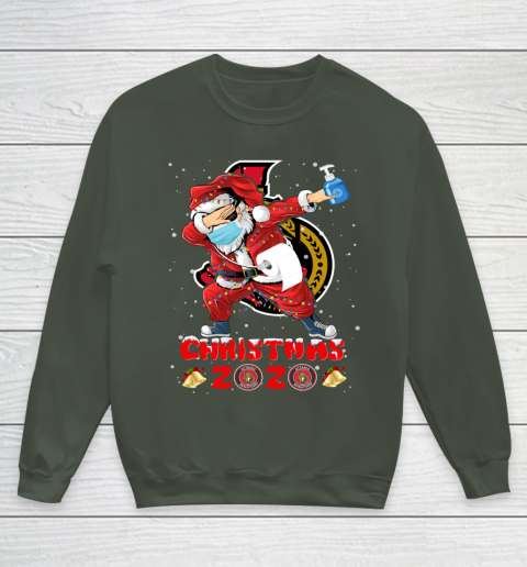 Ottawa Senators Funny Santa Claus Dabbing Christmas 2020 NHL Youth Sweatshirt 8