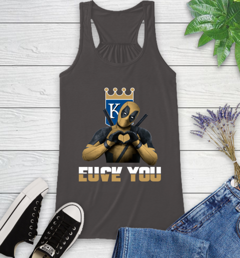 MLB Kansas City Royals Deadpool Love You Fuck You Baseball Sports Racerback Tank 11
