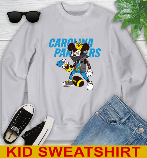 Carolina Panthers NFL Football Mickey Peace Sign Sports Youth Sweatshirt 5 Carolina Panthers NFL Football Mickey Peace Sign Sports Youth Sweatshirt - Image 5