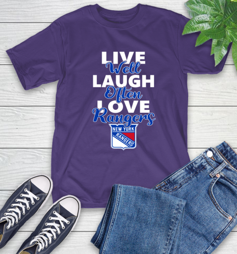NHL Hockey New York Rangers Live Well Laugh Often Love Shirt T-Shirt 5