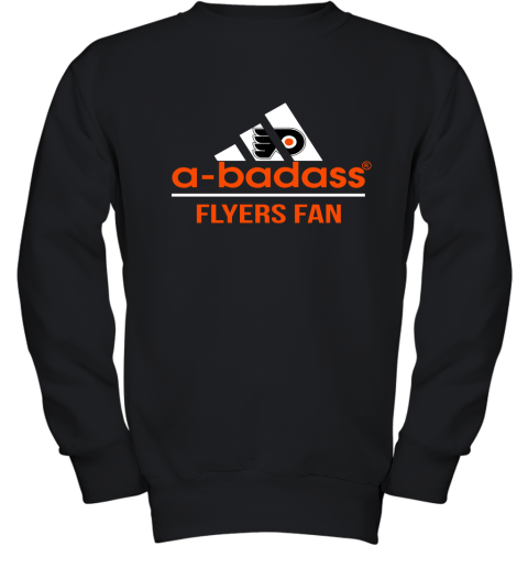 NHL A Badass Philadelphia Flyers Fan Adidas Hockey Sports Youth Sweatshirt