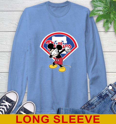 Philadelphia Phillies MLB Baseball Dabbing Mickey Disney Sports Long Sleeve T-Shirt 11