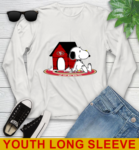NFL Football San Francisco 49ers Snoopy The Peanuts Movie Shirt Youth Long Sleeve 12