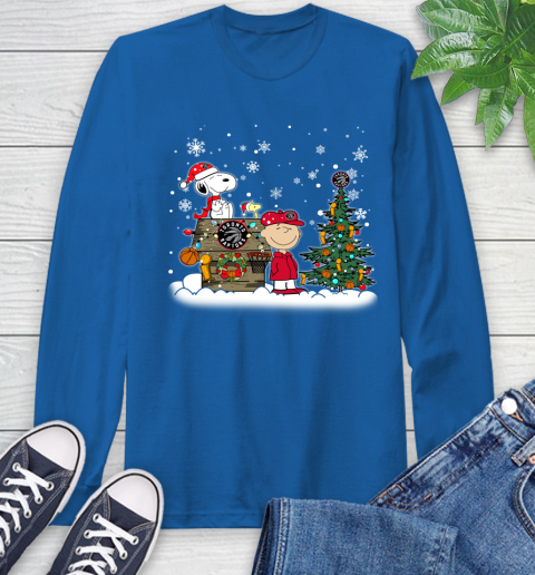 Toronto Raptors NBA Basketball Christmas The Peanuts Movie Snoopy Championship Long Sleeve T Shirt