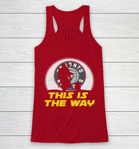 Toronto Raptors NBA Basketball Star Wars Yoda And Mandalorian This Is The Way Racerback Tank 4