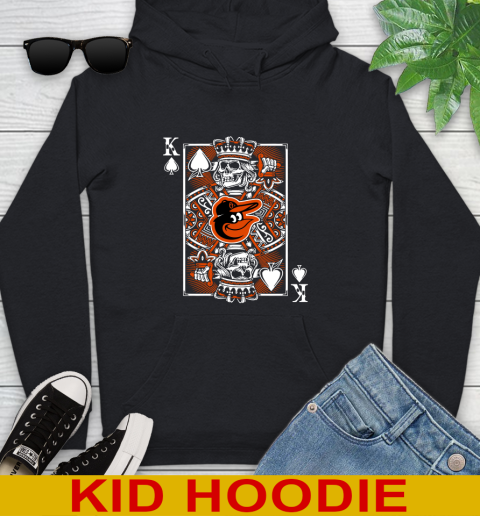 Baltimore Orioles MLB Baseball The King Of Spades Death Cards Shirt Youth Hoodie
