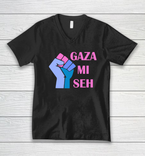 Gaza Mi Seh Palestine V-Neck T-Shirt