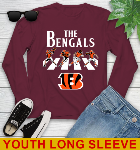 NFL Football Cincinnati Bengals The Beatles Rock Band Shirt Youth Long Sleeve 6