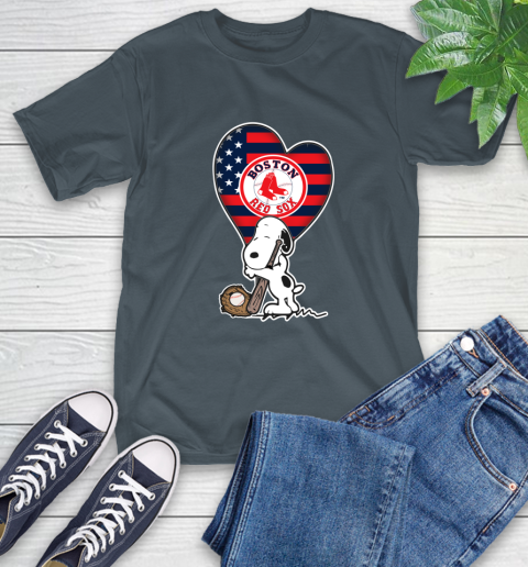 Boston Red Sox MLB Baseball The Peanuts Movie Adorable Snoopy T-Shirt 9