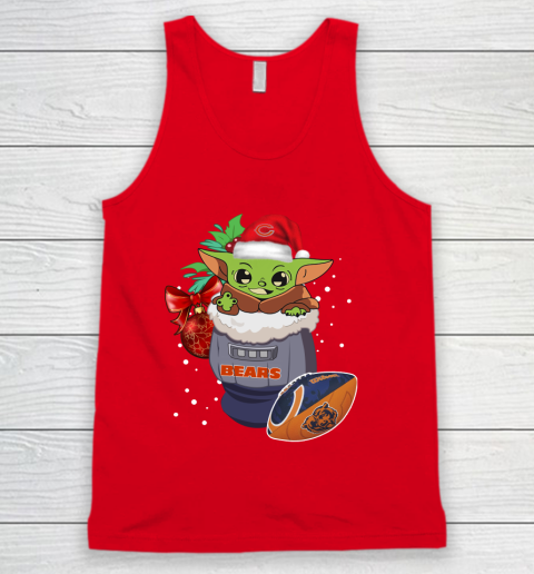 Chicago Bears Christmas Baby Yoda Star Wars Funny Happy NFL Tank Top 6