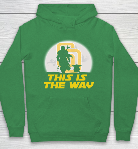 San Diego Padres MLB Baseball Star Wars Yoda And Mandalorian This Is The Way Hoodie 5