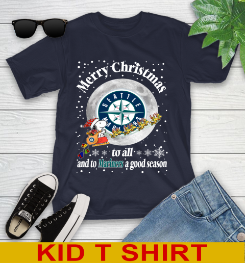 Seattle Mariners Merry Christmas To All And To Mariners A Good Season MLB Baseball Sports Youth T-Shirt 2
