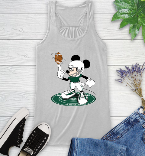 NFL Football New York Jets Cheerful Mickey Disney Shirt Racerback Tank 2