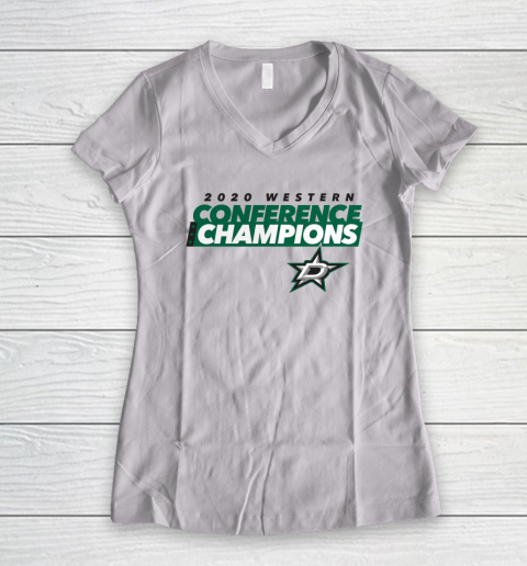 Dallas Stars 2020 Western Conference Champions Women's V-Neck T-Shirt
