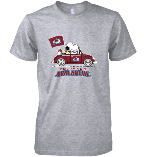 Snoopy And Woodstock Ride The Colorado Avalanche Car NHL Premium Men's T-Shirt
