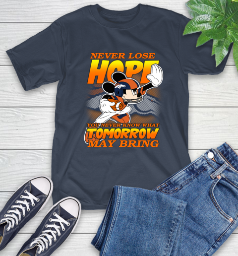 Denver Broncos NFL Football Mickey Disney Never Lose Hope T-Shirt 3