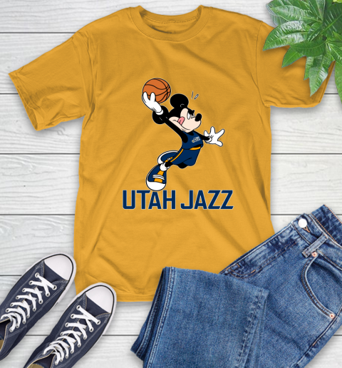 NBA Basketball Utah Jazz Cheerful Mickey Mouse Shirt T-Shirt 3